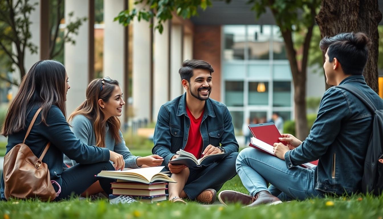 Modern university campus for students
